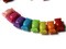 40 15.5mm Mixed Color Hard Candy Beads Rainbow Colored Plastic Beads